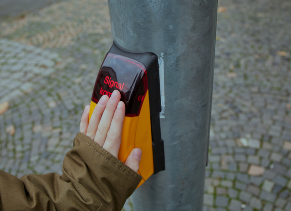Ampeldrücker für Radler und Fußgänger