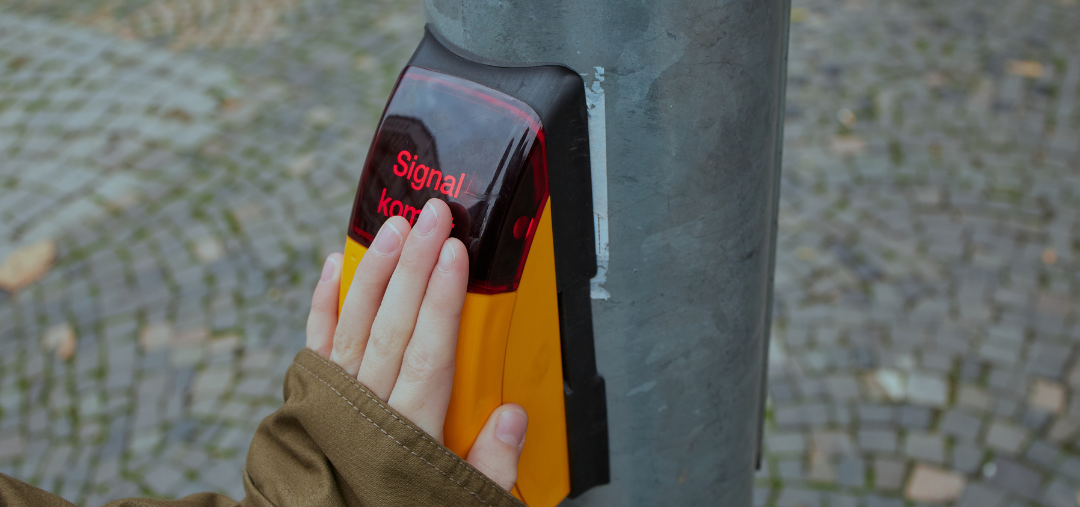 Ampeldrücker für Radler und Fußgänger