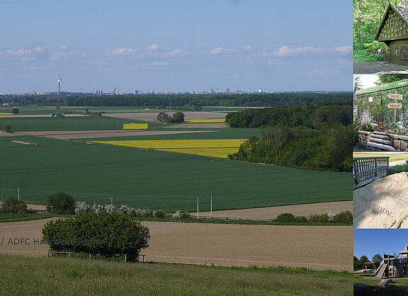 Blick über das Calenberger Land auf Hannovers Skyline