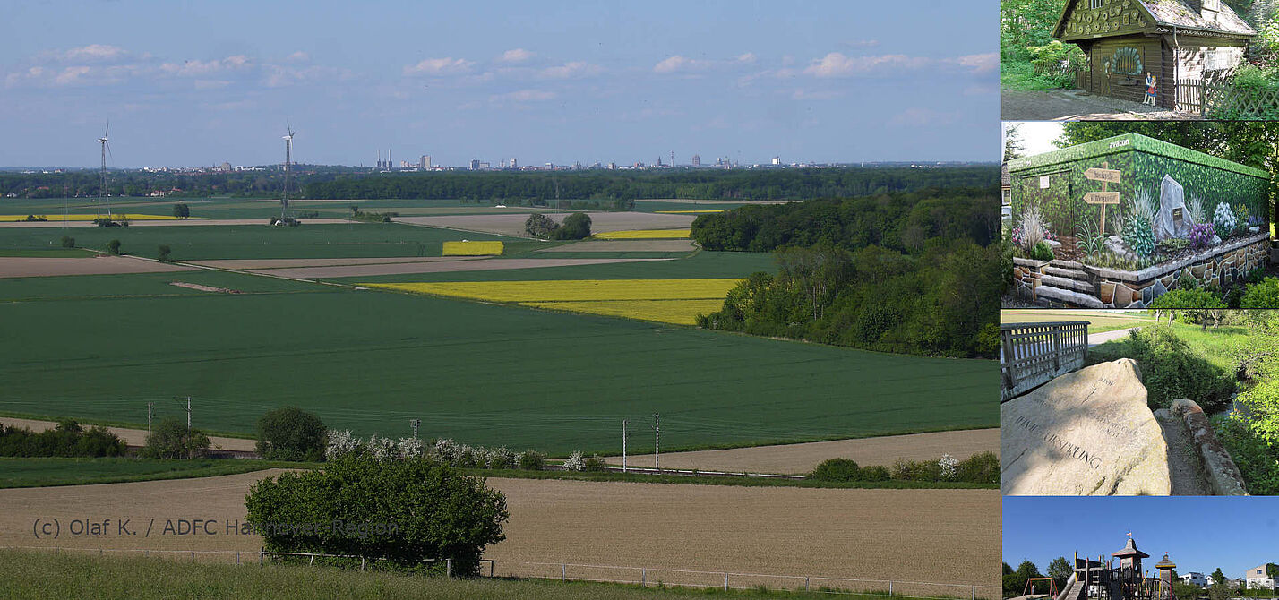 Blick über das Calenberger Land auf Hannovers Skyline