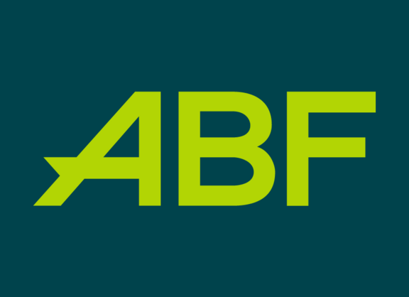 Hellgrüner Text auf dunkelgrünem Hintergrund: ABF