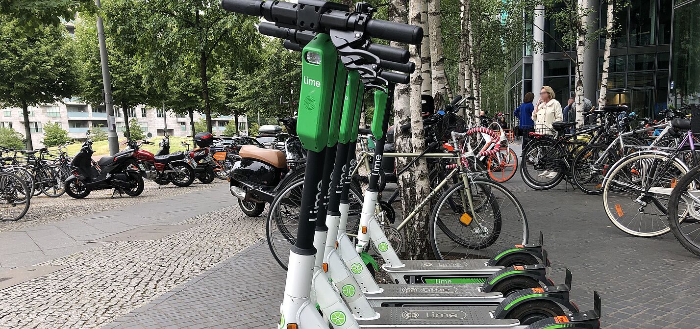 E-Scooter zum Leihen in Berlin.