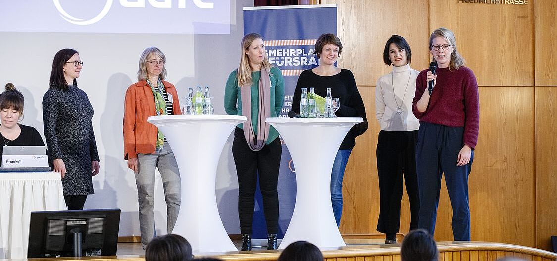 Die Arbeitsgruppe "Mehr Frauen" stellte auf der ADFC-Bundeshauptversammlung 2019 ihre Arbeit vor. 