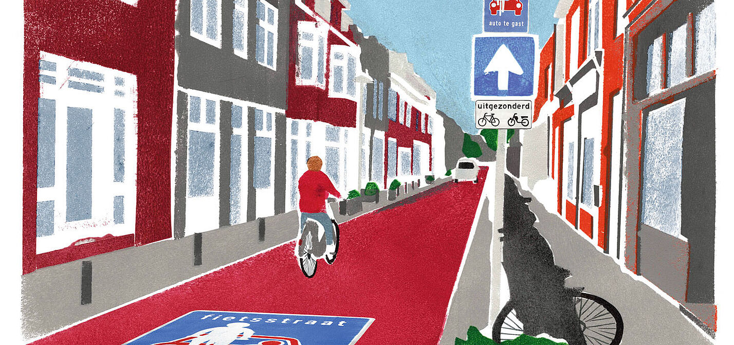 Fahrradstraße in Utrecht Fahrradstraße in Utrecht